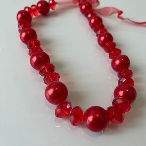 Red beaded necklace